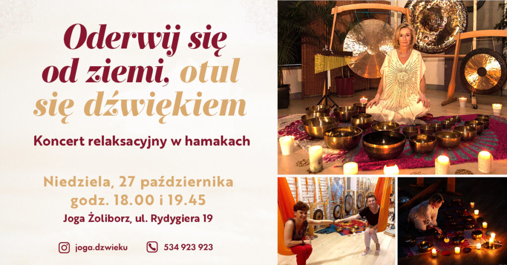 Koncert gongów i mis nepalskich w hamakach