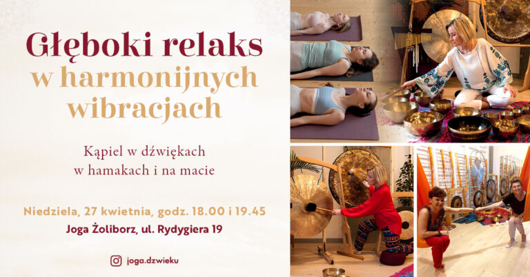 Koncert gongów i mis nepalskich w hamakach